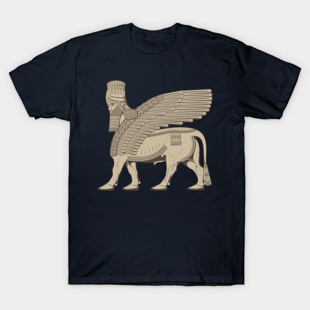 Lamassu Winged Bull Assyrian T-Shirt by Dingir ENKI